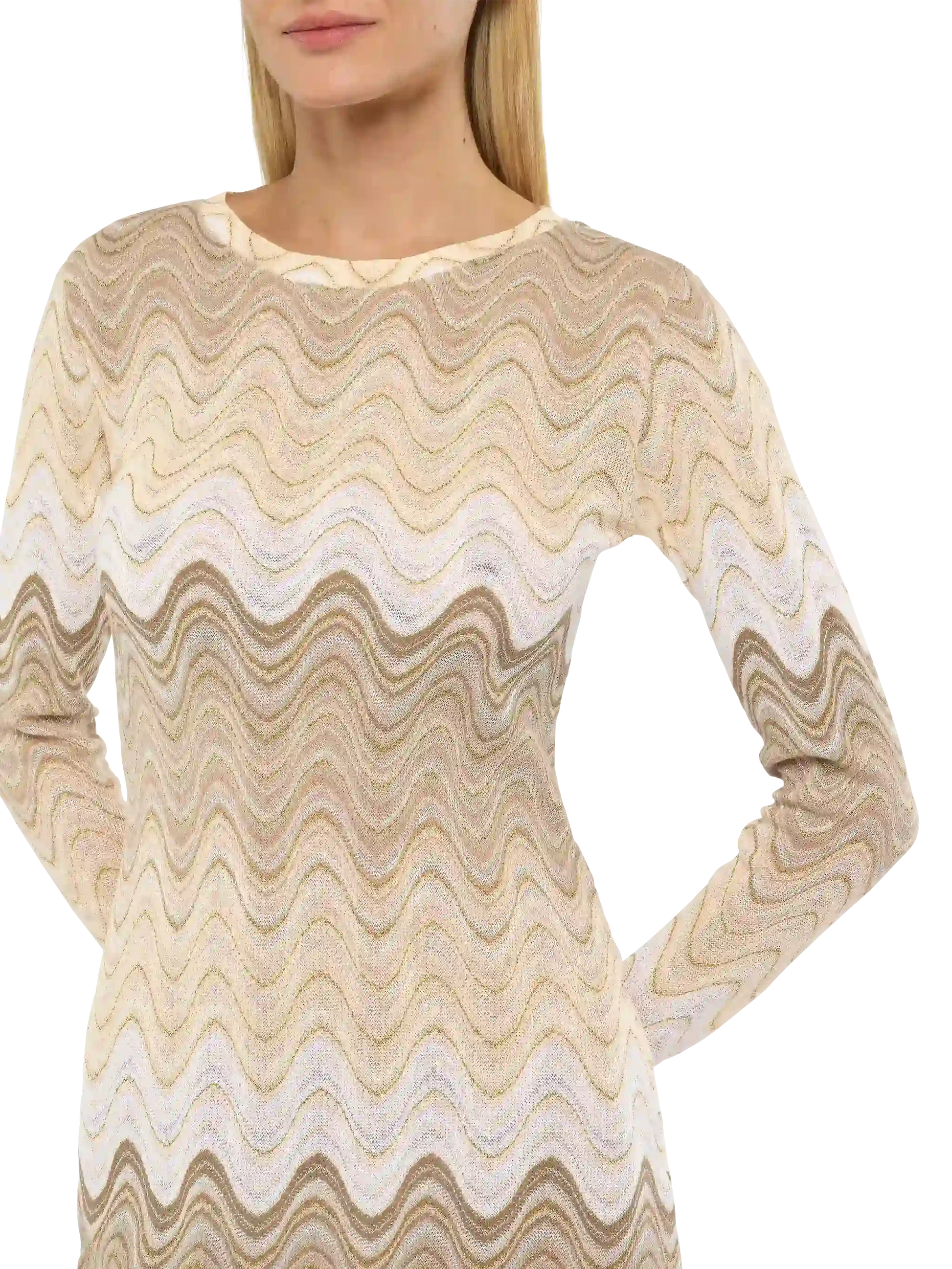 Imany raschel mini dress in gold hues - MC2 Saint Barth