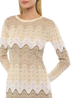Imany raschel mini dress in gold hues - MC2 Saint Barth