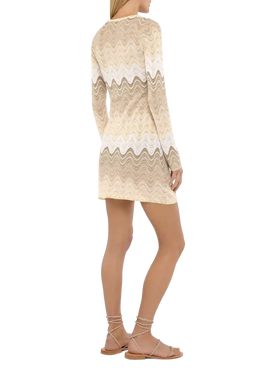 Imany raschel mini dress in gold hues - MC2 Saint Barth