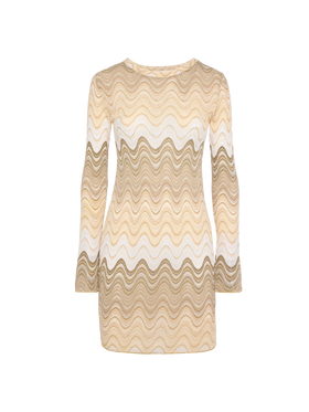 Imany raschel mini dress in gold hues - MC2 Saint Barth
