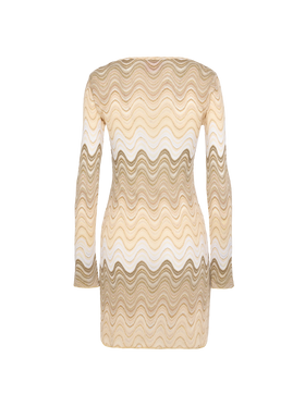 Imany raschel mini dress in gold hues - MC2 Saint Barth