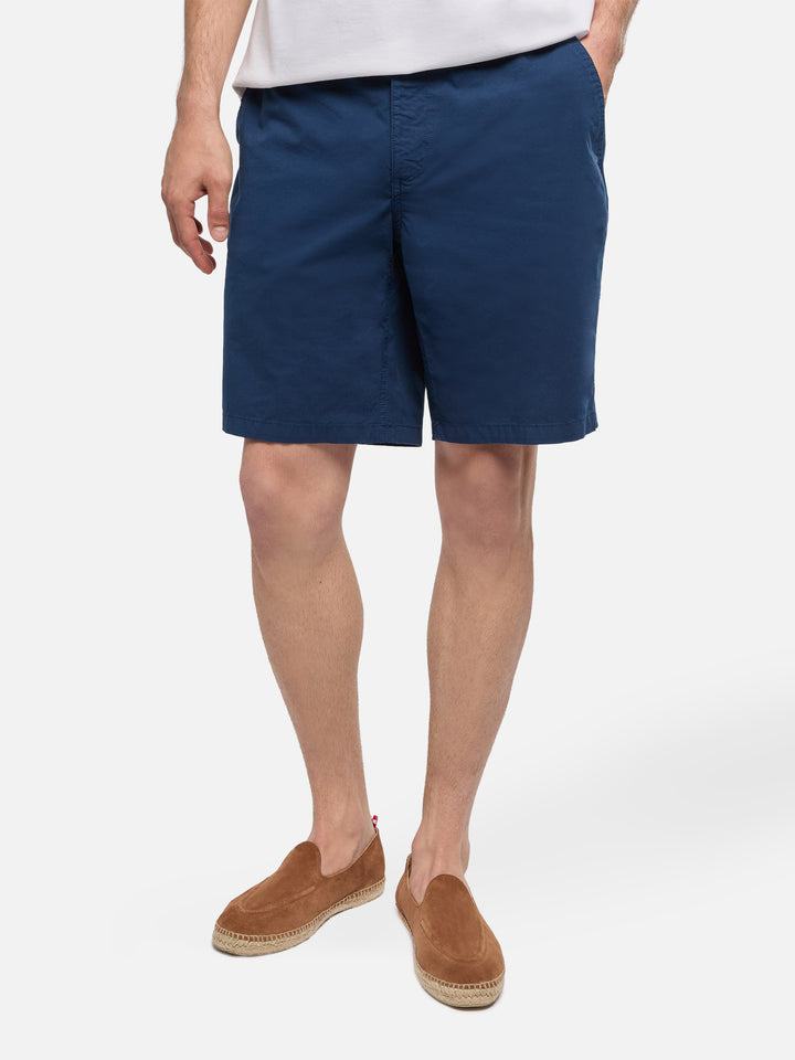 Marineblaue Bermudashorts aus Baumwolle Ischia