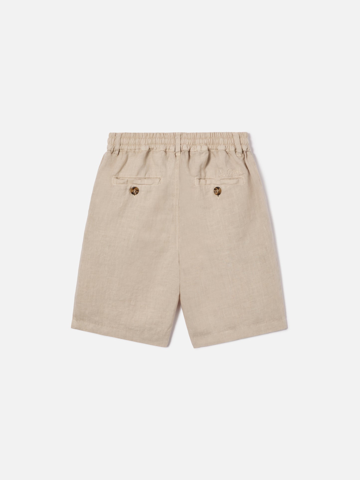 Light grey Ischia Jr shorts in linen