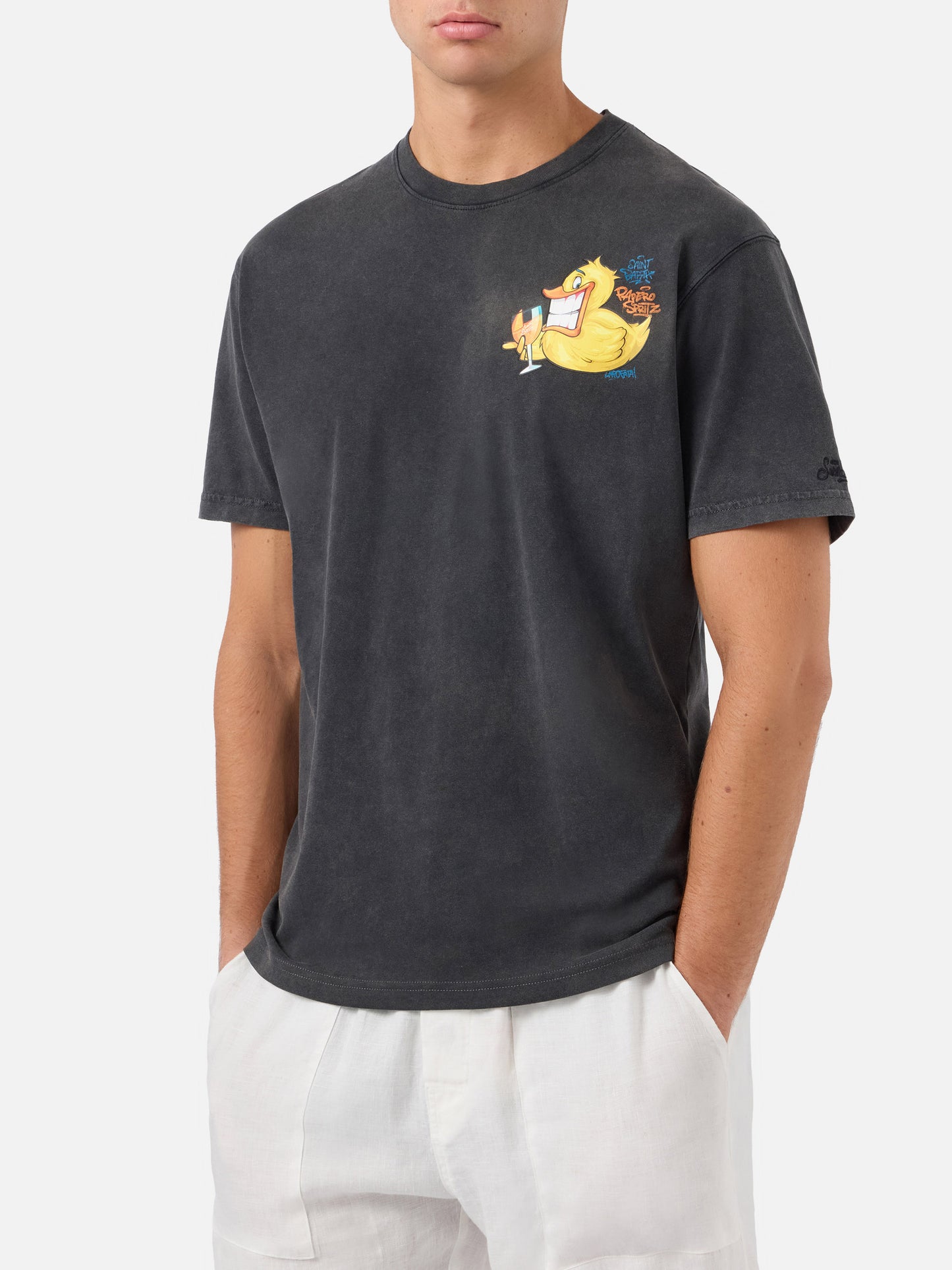 T-shirt Jack in cotone stampa ducky Cryptopuppets | Special Edition