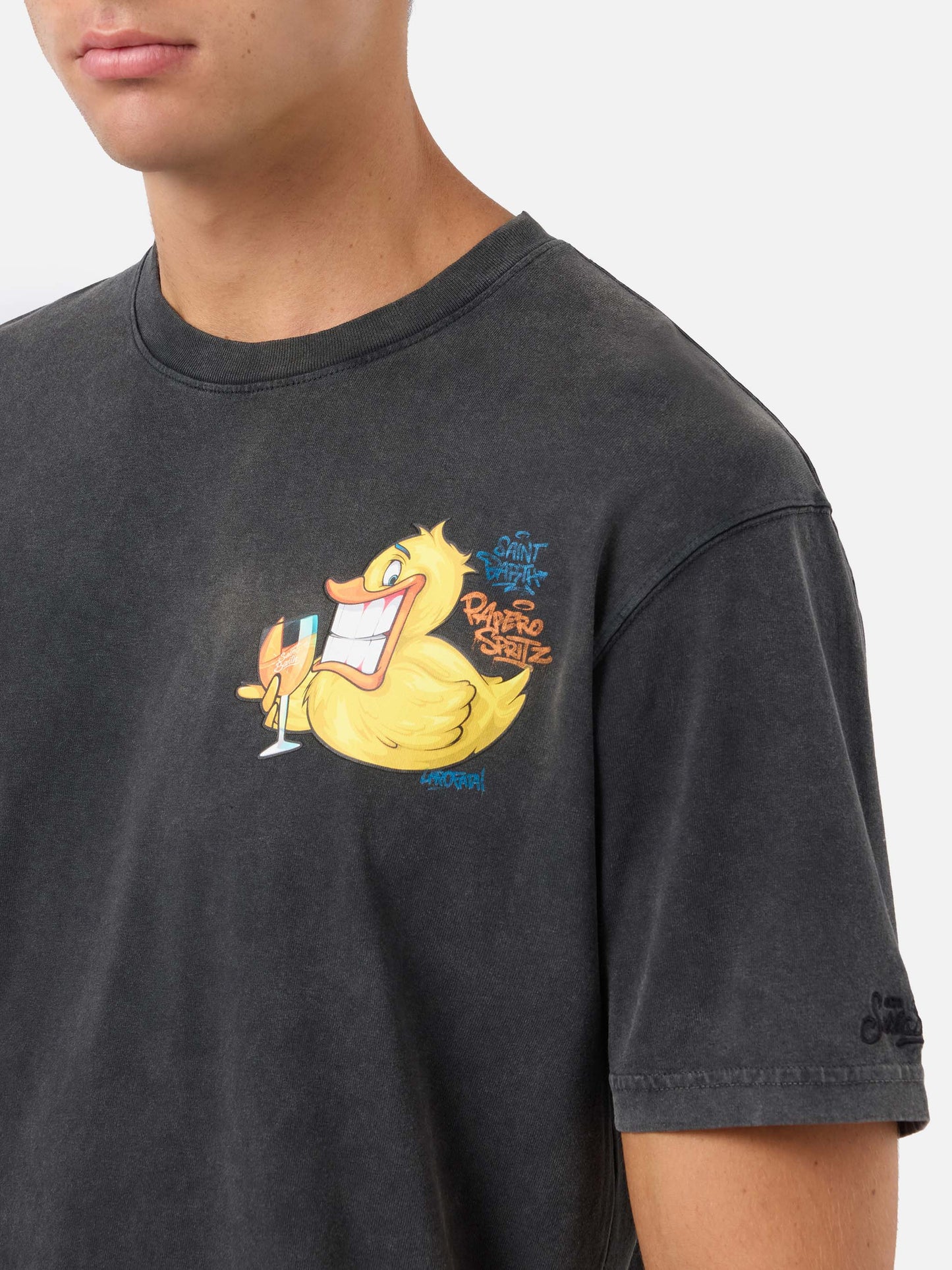 T-shirt Jack in cotone stampa ducky Cryptopuppets | Special Edition