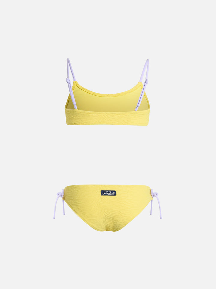 Girl zebra embossed bralette bikini Jaiden - MC2 Saint Barth