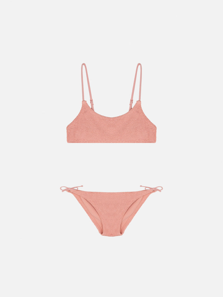 Jaiden pink crinkle bralette bikini - MC2 Saint Barth