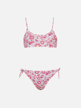 Girl double face bralette bikini Jaiden | MADE WITH LIBERTY FABRIC - MC2 Saint Barth