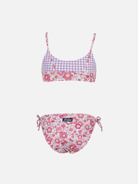 Girl double face bralette bikini Jaiden | MADE WITH LIBERTY FABRIC - MC2 Saint Barth