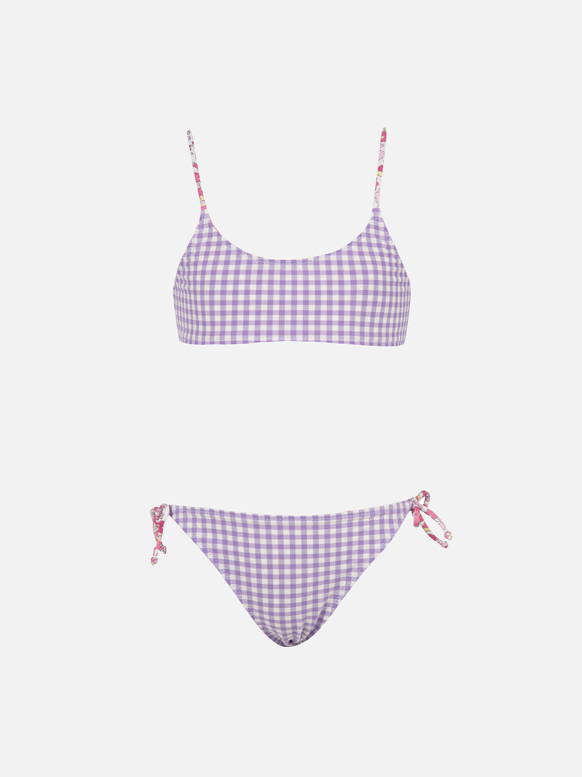 Girl double face bralette bikini Jaiden | MADE WITH LIBERTY FABRIC - MC2 Saint Barth
