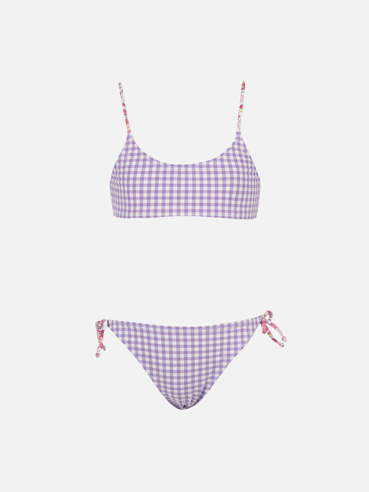 Girl double face bralette bikini Jaiden | MADE WITH LIBERTY FABRIC - MC2 Saint Barth
