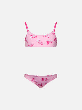 Girl pink bralette bikini Jaiden with Barbie logo print| BARBIE SPECIAL EDITION - MC2 Saint Barth