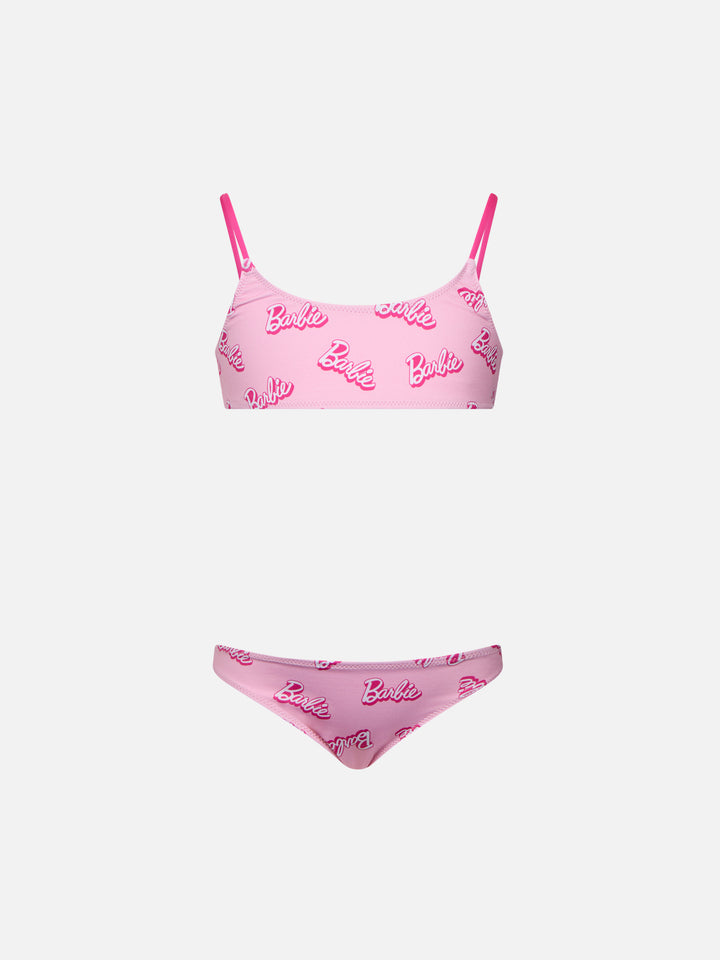 Girl pink bralette bikini Jaiden with Barbie logo print| BARBIE SPECIAL EDITION - MC2 Saint Barth