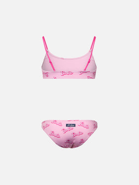 Girl pink bralette bikini Jaiden with Barbie logo print| BARBIE SPECIAL EDITION - MC2 Saint Barth