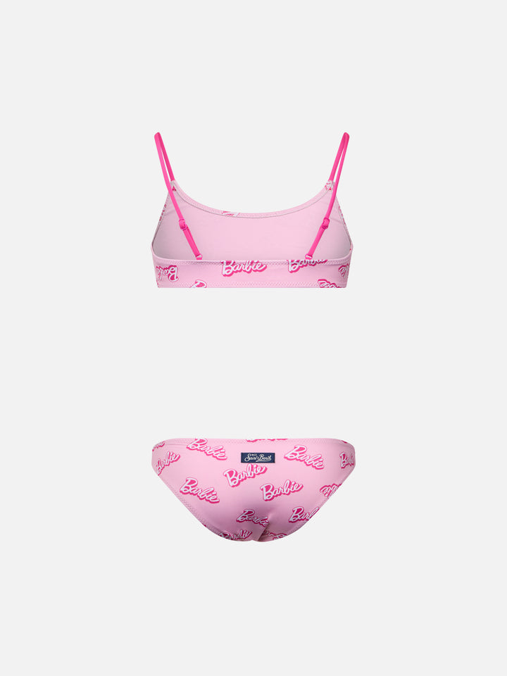 Girl pink bralette bikini Jaiden with Barbie logo print| BARBIE SPECIAL EDITION - MC2 Saint Barth
