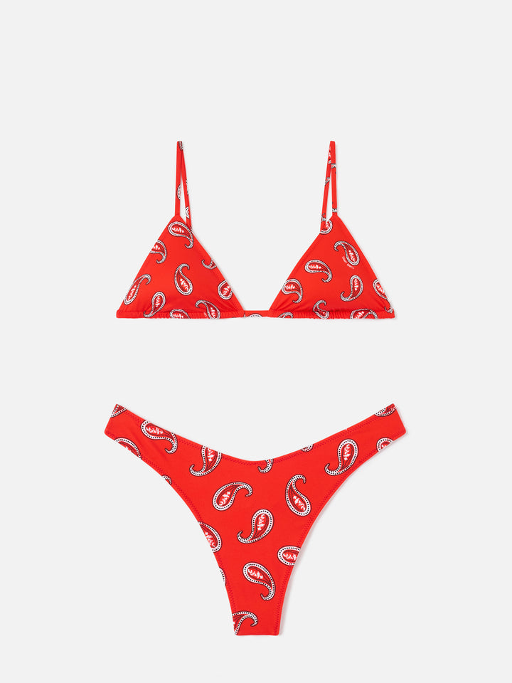 Naima Naomi pink crinkle bralette bikini