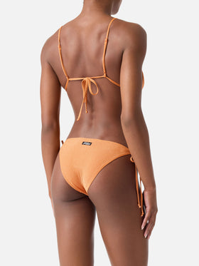 Bikini triangle Janet Virgo orange en lurex 