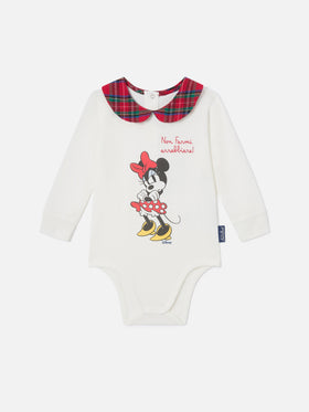 Body Jacques panna in cotone organico con stampa Minnie | Special edition