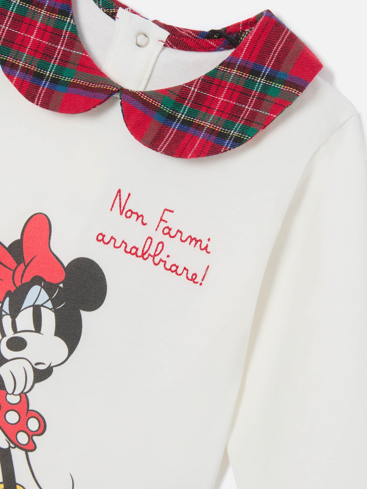 Body Jacques panna in cotone organico con stampa Minnie | Special edition