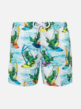 Boy swim shorts with dinosaur print - MC2 Saint Barth