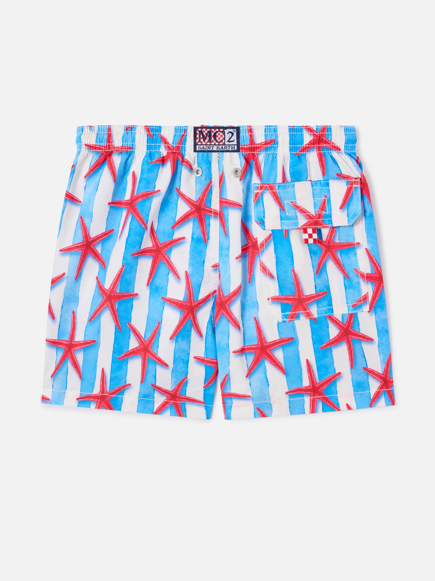 Boy swim shorts with starfish print