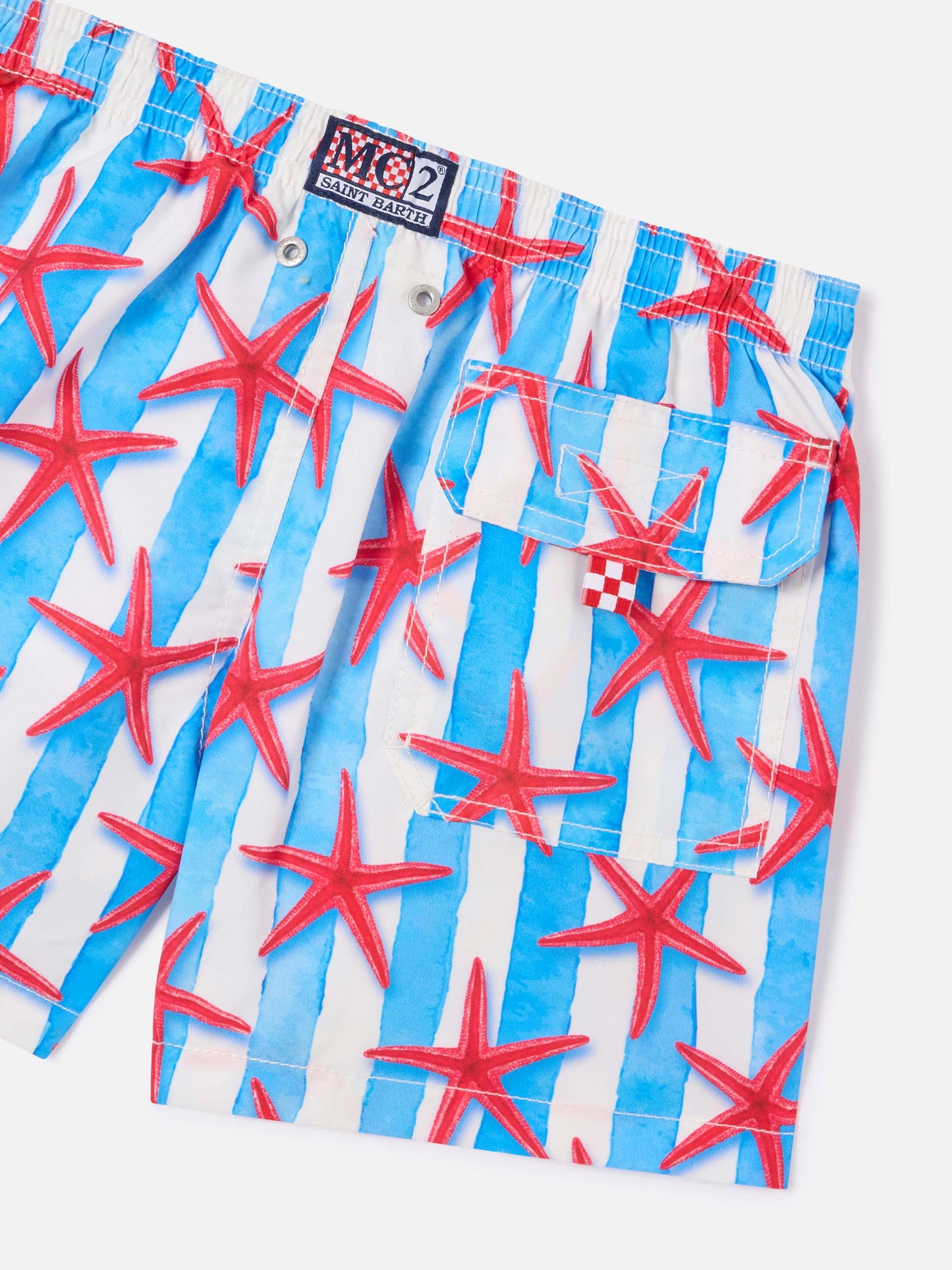 Boy swim shorts with starfish print