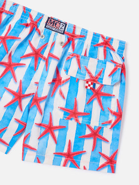 Boy swim shorts with starfish print