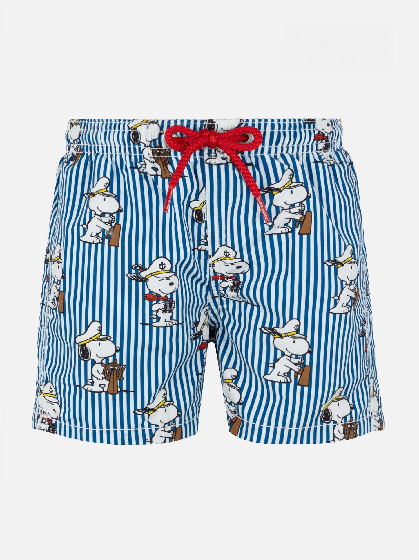 Mittellange Badeshorts aus Jeans mit Snoopy-Print | SNOOPY PEANUTS® SPECIAL EDITION