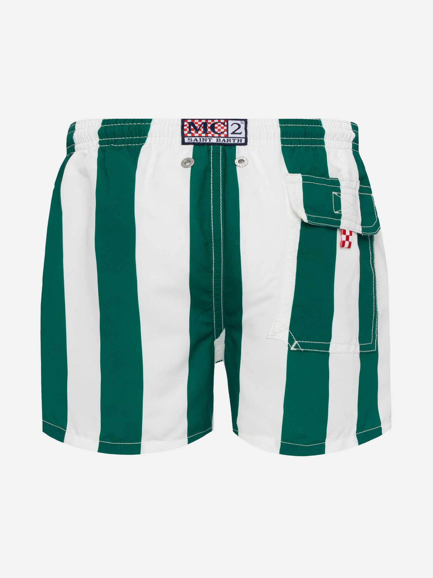 Jean mid-length swim shorts with striped print - MC2 Saint Barth