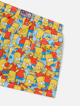 Bañador infantil de largo medio en jean con estampado de Bart Simpson | THE SIMPSON SPECIAL EDITION 