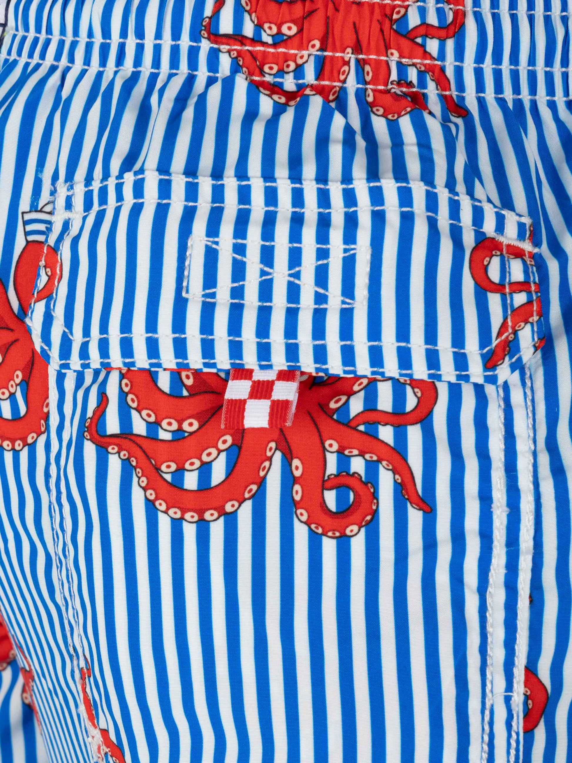 Jean mid-length swim shorts with striped print - MC2 Saint Barth