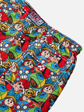 Mittellange Badeshorts aus Jeans mit Brawl Stars-Aufdruck | BRAWL STARS SPECIAL EDITION