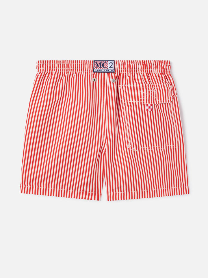 Costume Jean a righe rosse con ricamo AS Cannes | AS CANES SPECIAL EDITION