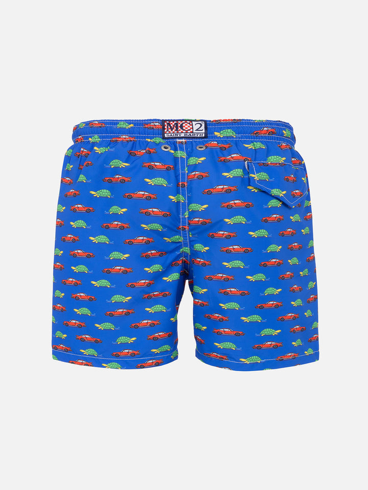 Boy swim shorts with turtle and car print - MC2 Saint Barth