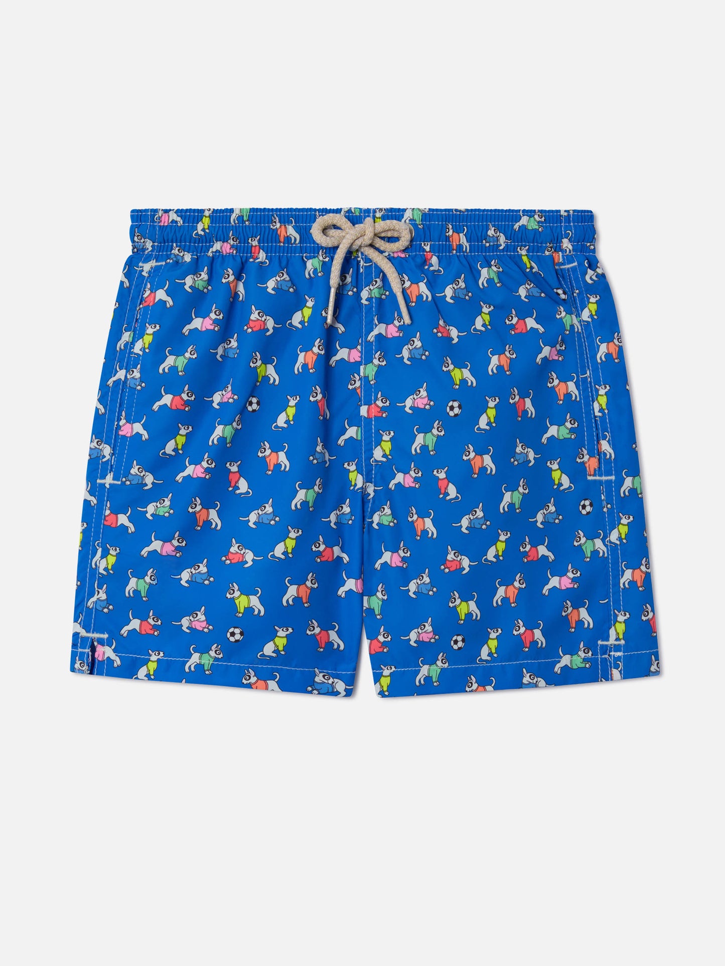 Short de bain garçon en tissu léger Jean Lighting avec imprimé chiens 