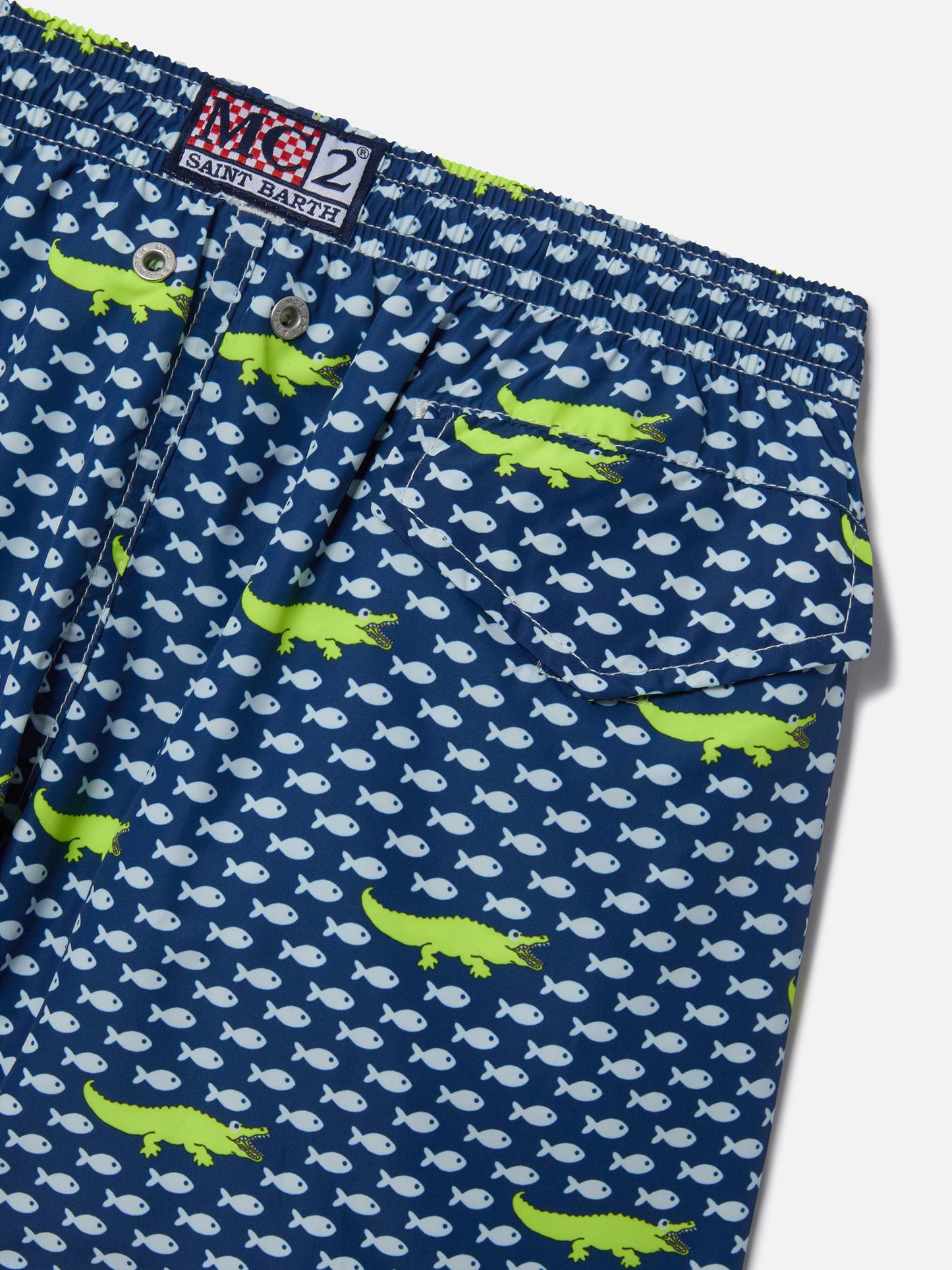 Bañador de niño de tejido ligero Jean Lighting con estampado de cocodrilo 