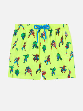 Short de bain Jean Lighting avec imprimé all-over Marvel Superhero | Édition spéciale 