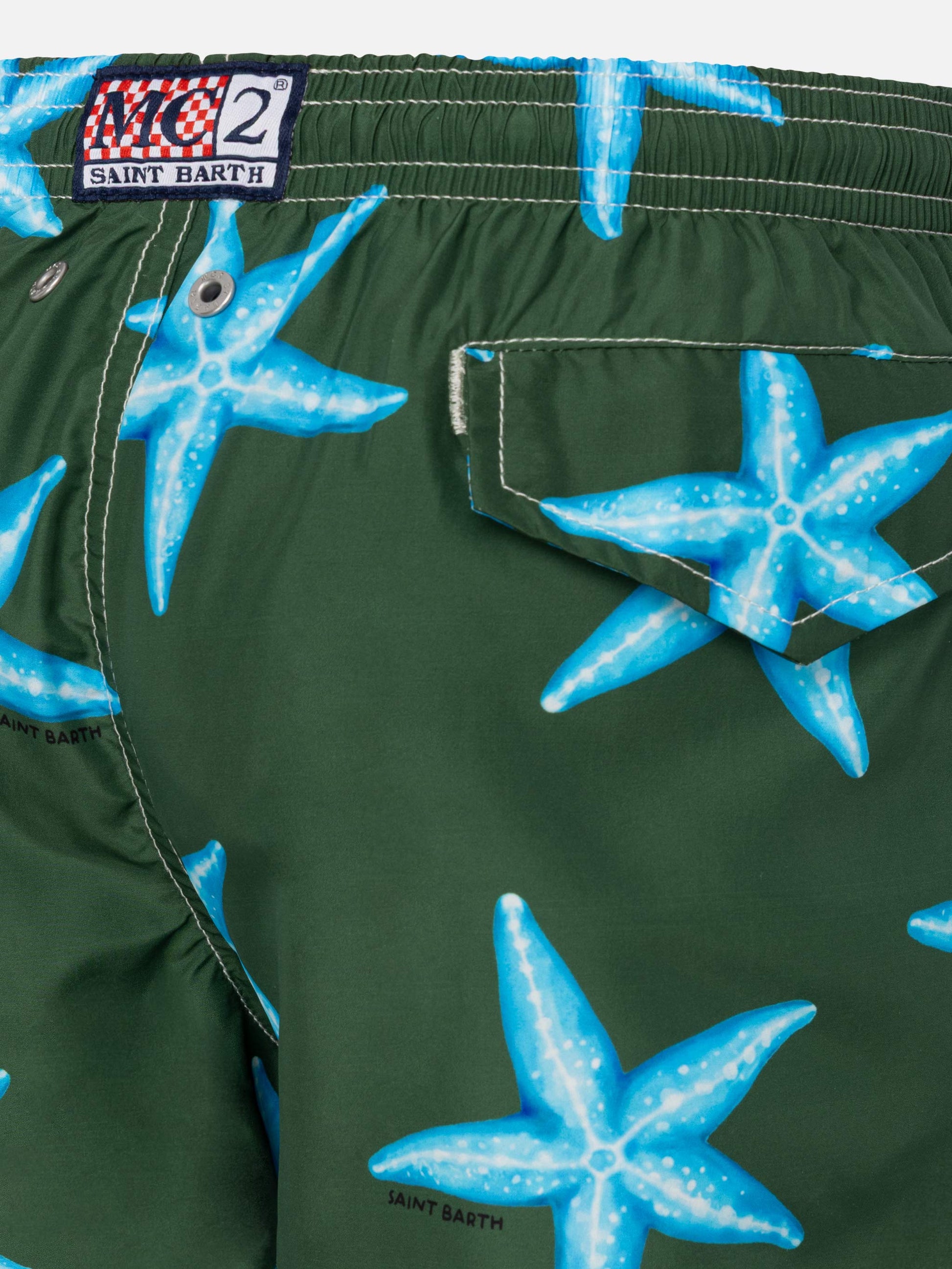 Jean Lighting lightweight fabric swim shorts with starfish print - MC2 Saint Barth