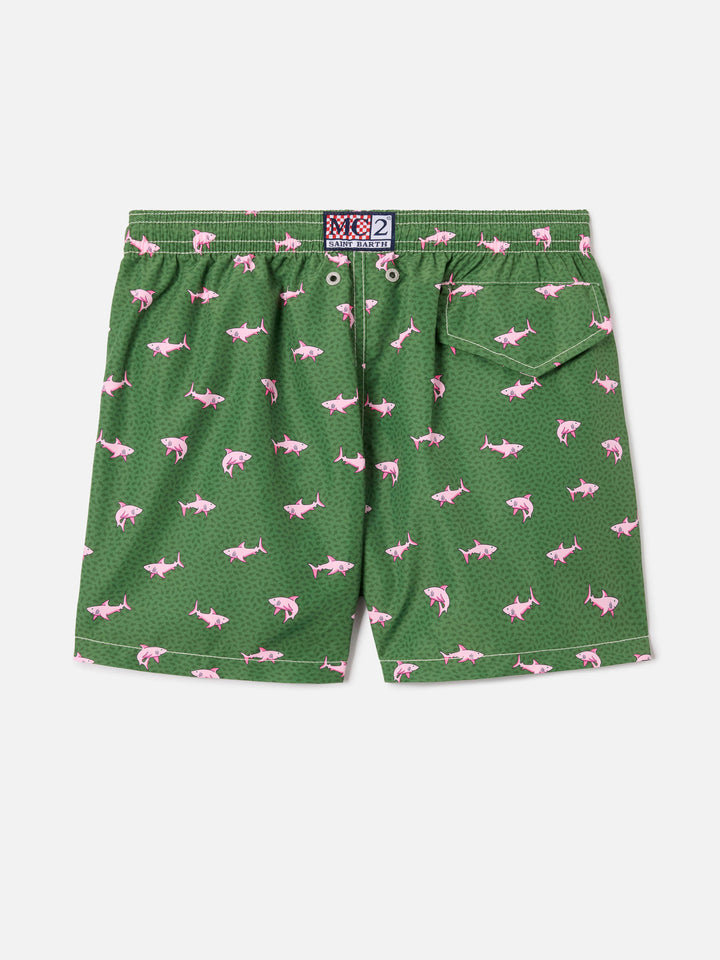 Jean Lighting swim shorts with Shark all-over print