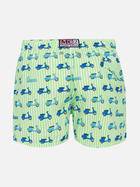 Jean Lighting lightweight fabric swim shorts with Vespa print | VESPA SPECIAL EDITION - MC2 Saint Barth