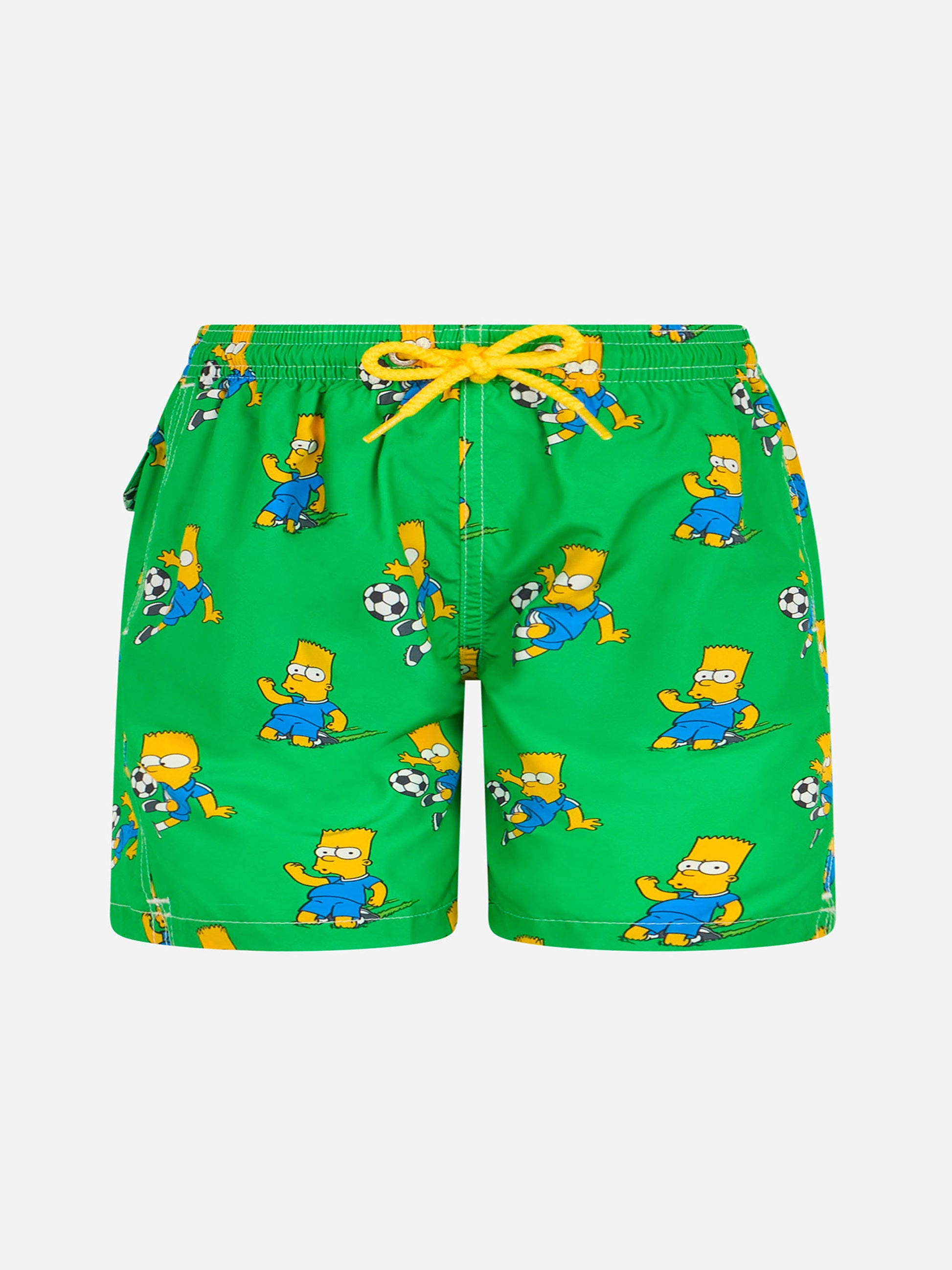 Boy lightweight fabric swim-shorts Jean Lighting with Bart print | THE SIMPSON SPECIAL EDITION - MC2 Saint Barth