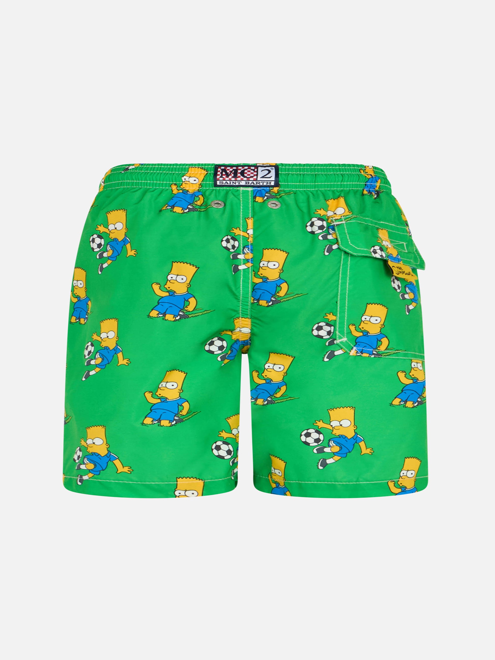 Boy lightweight fabric swim-shorts Jean Lighting with Bart print | THE SIMPSON SPECIAL EDITION - MC2 Saint Barth