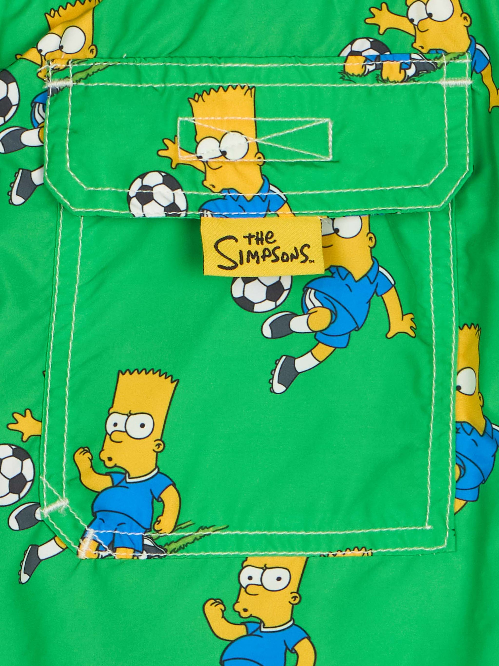 Boy lightweight fabric swim-shorts Jean Lighting with Bart print | THE SIMPSON SPECIAL EDITION - MC2 Saint Barth