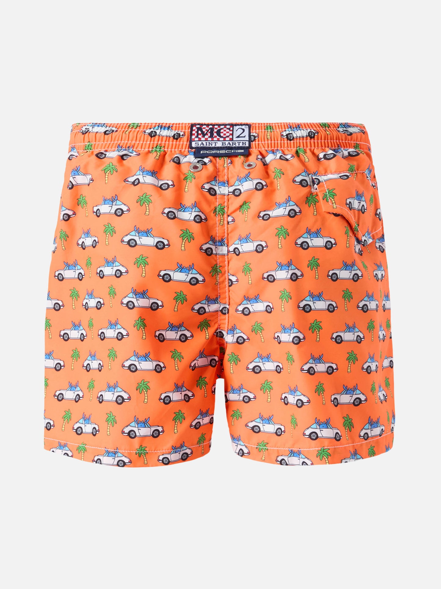 Jean Lighting lightweight fabric swim shorts with driver crab print