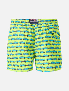 Jean Lighting lightweight fabric swim shorts with car print