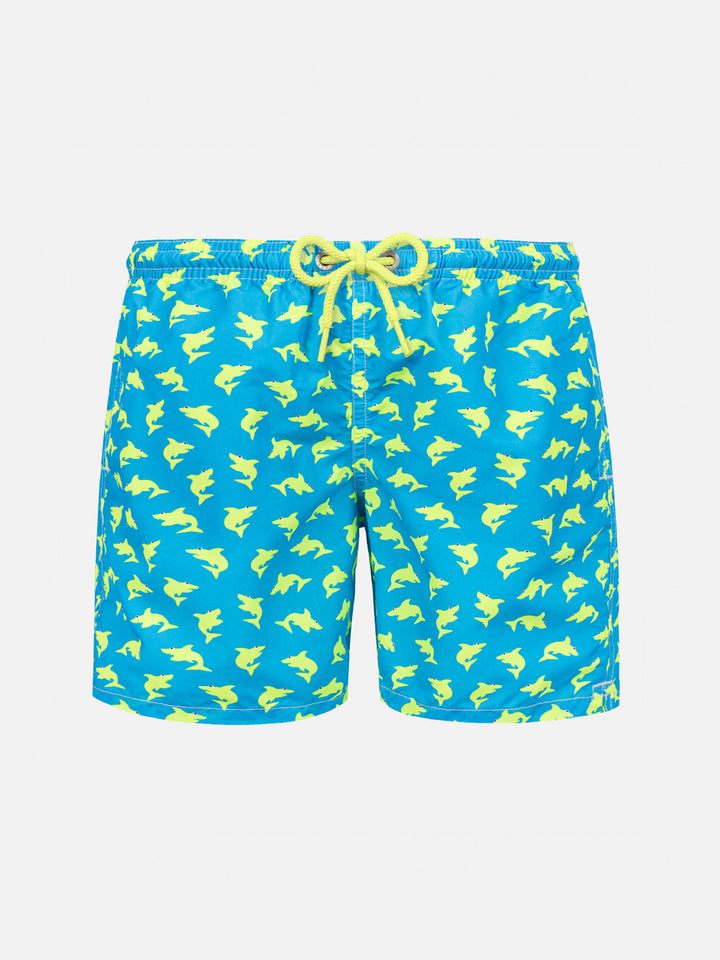 Boy swim shorts with shark print - MC2 Saint Barth