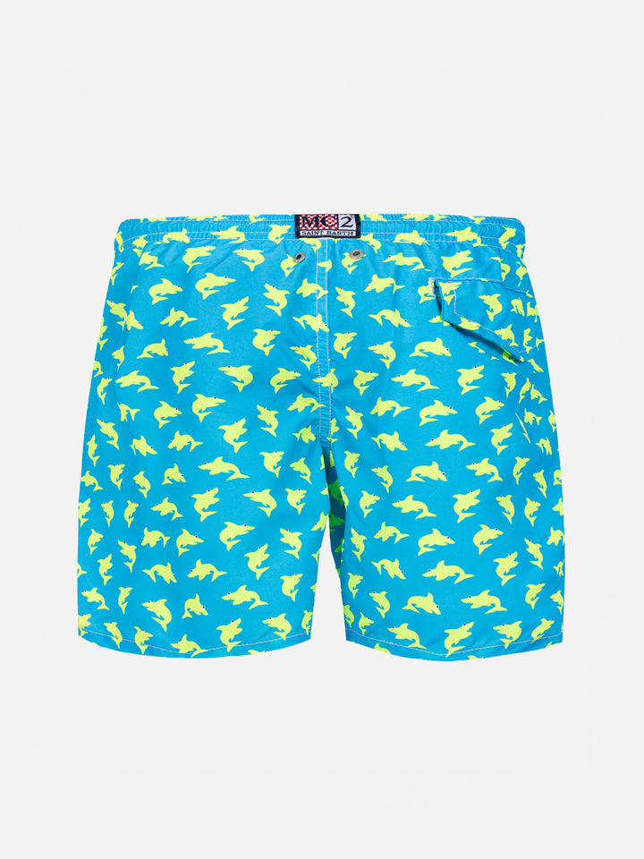 Boy swim shorts with shark print - MC2 Saint Barth