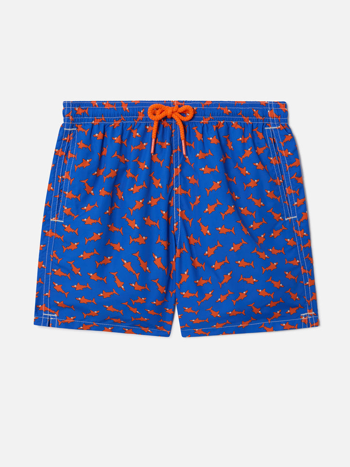 Badehose für Jungen mit Haifisch-Print 