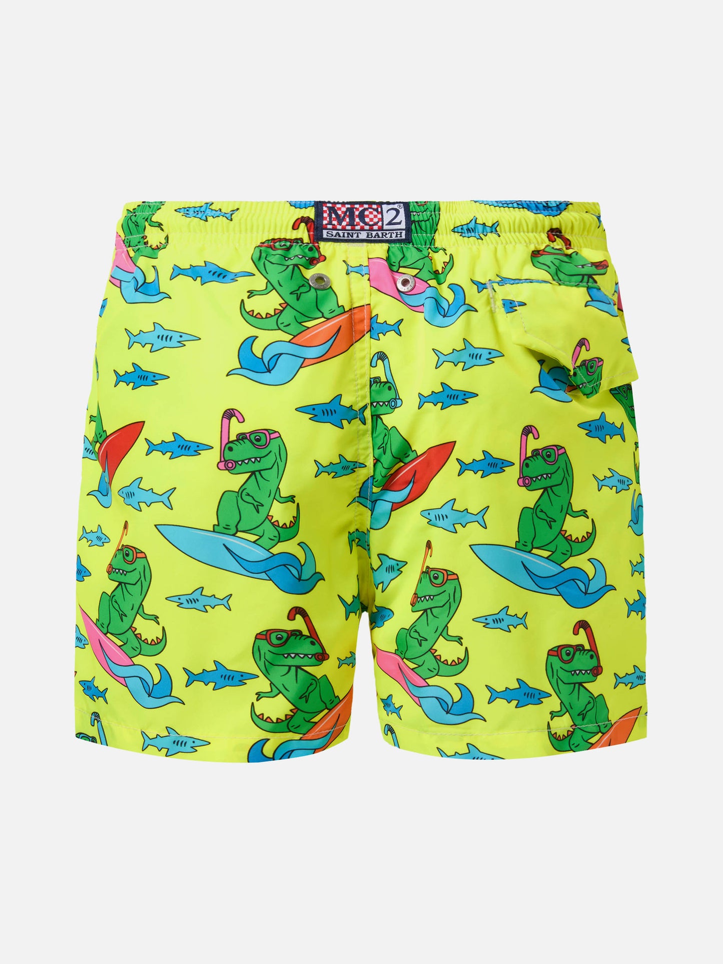 Jean Lighting Badeshorts aus leichtem Stoff mit Dino-Print