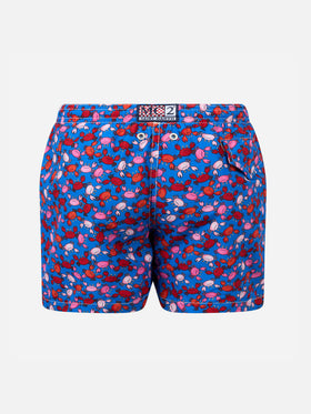 Boy lightweight fabric swim-shorts Jean Lighting with crabs print - MC2 Saint Barth